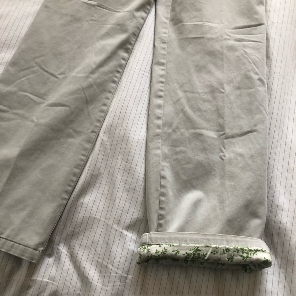 J Crew flannel lined straight leg pants size 4